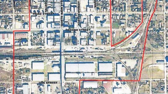 Taylor’s Central Business District is marked within the red outline on this map. Courtesy graphic / City of Taylor