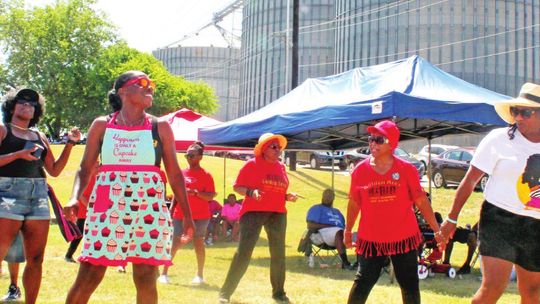 LM River Dance Connections and others celebrate Juneteenth at Fannie Robinson Park in Taylor June 18. See more Juneteenth photos on page 8. Photo by Fernando Castro