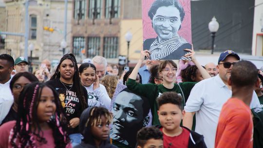 – In celebration of Dr. Martin Luther King Jr. Day, people marched from the Dickey Givens Community Center to Heritage Square.