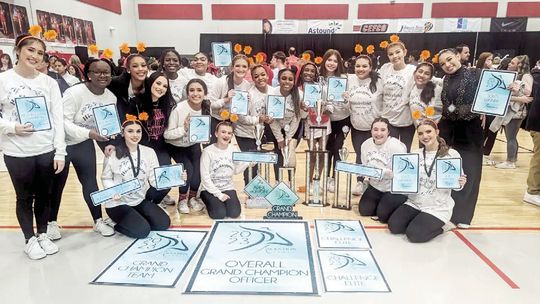 Hutto students pose with the awards they won at the Ascension Challenge March 4. Photo courtesy Hutto Independent School District.