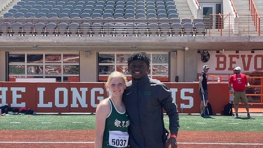 Jarvis Anderson and Emma Whitsel now find themselves in the Taylor record books as they both are now hurdle record holders. Courtesy Photo Earven Flowers 