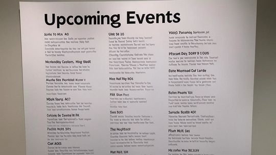 CALENDAR UPCOMING EVENTS