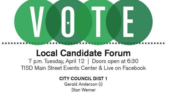 Candidate forum set for April 12