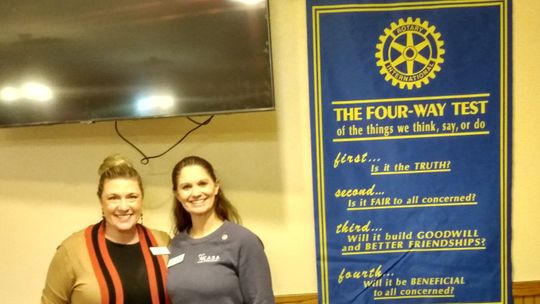 Wendy Prindle, the community engagement coordinator, and Marissa Austin, the chief executive officer, of Court Appointed Special Advocates of Williamson County, were the featured speakers at the Rotary Club of Taylor’s luncheon Oct. 20 at Sirloin Stockade. Courtesy photo