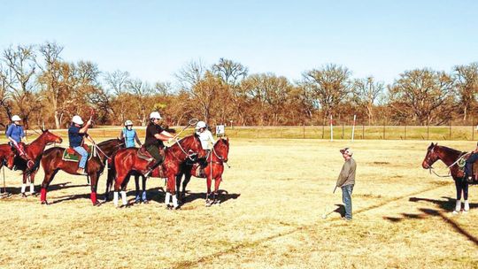 Lonestar Polocrosse practices east of Coupland. Photo courtesy of Prissy Rumel