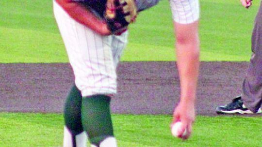 Ducks varsity baseball junior pitcher Chris Perez waits to make his next pitch on May 25 during Game 1 of the regional semifinals against Spring Hill. Photos by Andrew Salmi