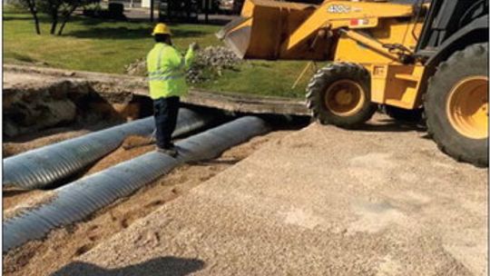 City of Taylor Public Works Street Department crews finish drainage ditch repairs on East Lake Drive in December 2021. Photos courtesy of City of Taylor