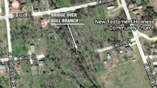 The bridge students used to get to O.L. Price is located on East Second Street. File graphic