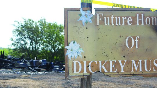 The Dickey Museum and Multipurpose Center was burned to the ground last year on July 10. The St. David’s Foundation was awarded a $500,000 grant to help reconstruct a replica of the home of Dr. James Lee Dickey. Photo by Jason Hennington