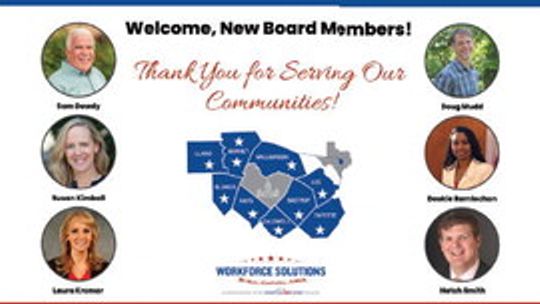 Workforce Solutions Rural Capital Area welcomes new directors brought onboard recently. Courtesy graphic