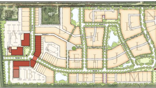 Here is the master plan for Northside, a planned neighborhood in Taylor. Courtesy graphic / Michael Watkins Architect, LLC