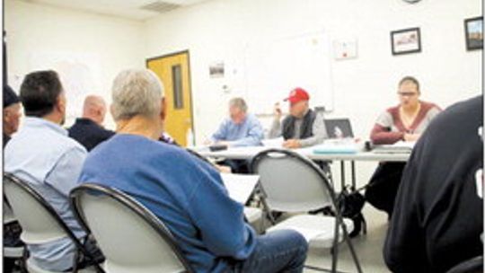 Bob Avant, president of the Board of Emergency Services Commissioners of Williamson County Emergency Services District No. 10 speaks during a March 14 meeting. Photo by Nicole Lessin