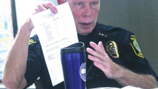 Chief Henry Fluck talks about the Taylor Police Department during a Diversity, Equity and Inclusion committee meeting in Taylor Oct. 13, 2021. Photo by Fernando Castro