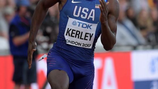 FRED KERLEY CUTLINE: Fred Kerley competes in the 400-meter dash during the 2017 World Athletics Championships held in London, England. File photo 