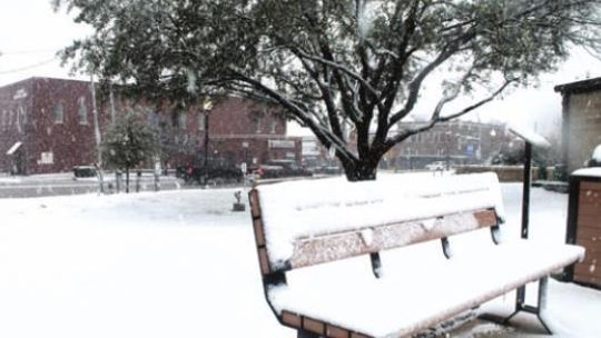 Snow blankets Taylor Jan. 10, 2021. This Monday marks the one-year anniversary of that date. Photo by Fernando Castro