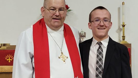 Rev. Jeffrey Geske and his son Jacob moved from Ottawa Lake, Michigan to Thrall. Geske and his son look forward to many wonderful years of ministry here at St. John Lutheran Church. Courtesy Photo