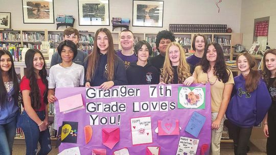 GRANGER STUDENTS SPEND TIME AT NURSING HOME FOR VALENTINES