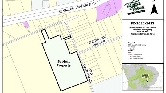 Hilltop Estates is a planned residential neighborhood slated to go up in the subject property in the map above. Courtesy graphic / City of Taylor