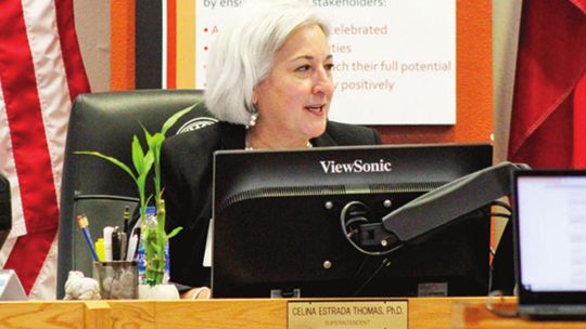 Hutto ISD Superintendent Celina Estrada Thomas announces that public nominations for the naming of the CW(Local), Middle School No. 3 are now open until July 31. Photo by Matt Hooks