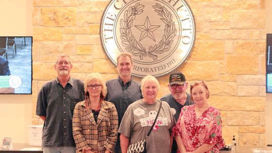 Concerned citizens spoke in favor of the no-new-revenue tax rate during the public comment period during both weeks of budget consideration. Speakers included (back row, from left) Jim Morris, Wayne Cunningham and James Weaver. (Front row, from left) Jackie Corbiere, Ida Weaver and Jane Wr...