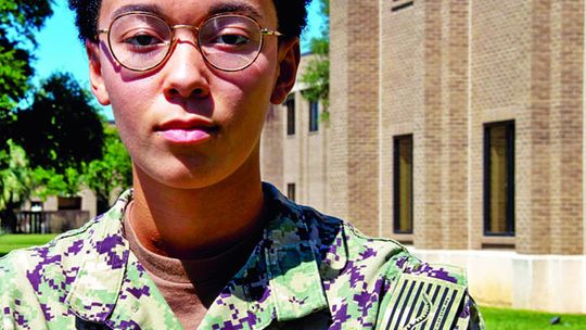 Since 1942, sailors assigned to the U.S. Navy’s Construction Force have been building and fighting around the world. Constructionman Alina Townsend, a Hutto native, is one of those sailors. Photo by Mass Communication Specialist 2nd Class Vanessa White