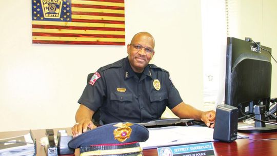 Hutto Police Chief Jeffery Yarbrough is ready to create opportunities for the community and the officers in the Hutto Police Department. Photo by Jason Hennington