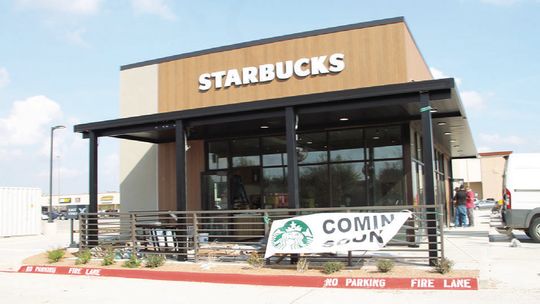 Contractors put the finishing touches on a new Starbucks location at 3116 N. Main Street, the first in Taylor. Photo by Nicole Lessin