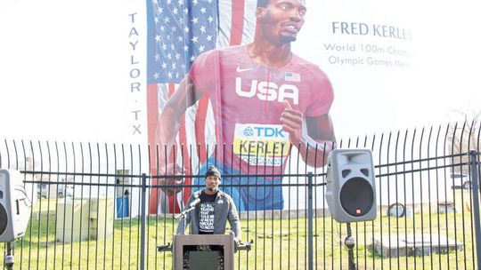 Kerley claims 100-meter title at Enhanced Games