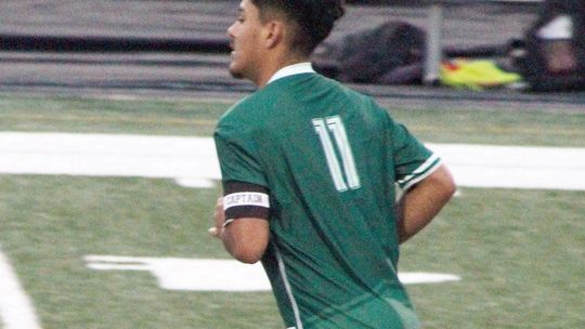 Taylor Ducks sophomore Miguel Morales running down the field looking to help out on offense. Photos by Evan Hale