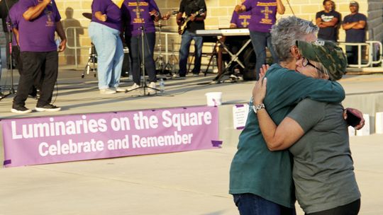 Luminaries on the Square will be held this from 6 to 9 p.m. Friday, April 14, at Heritage Square. The event is a time to honor, recognize and remember anyone who has battled cancer. Photo by Jason Hennington