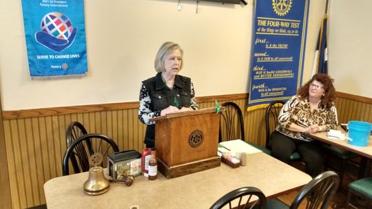 MOPPY MILLLER TALKS TO ROTARY