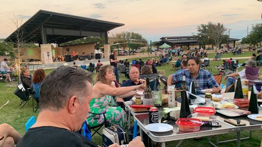 About 300 people turned up Sept. 15 to hear Money Chicha perform to kick off the fall season of Music on Main at Heritage Square Park. Next up will be the Taylor Czech Chorus and the Czech Melody Masters at 6:30 p.m. Thursday, Oct. 20. Photo by Richard Stone