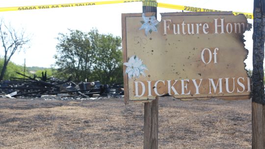 The Dickey Museum and Multipurpose Center in the 500 block of Burkett Street was burned to the ground in July. The suspect, James Paul Gogolewski, was arrested July 12. However, the Grandy Jury of Williamson County returned a “No Bill” for the case.   Photo by Jason Hennington 