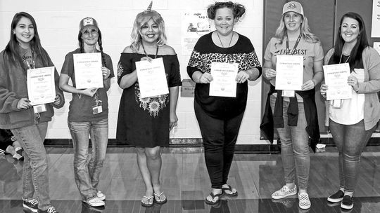 Naomi Pasemann Elementary recognized one class at each grade level for achieving the most growth in reading and math for the first nine weeks of school. Teachers accepting the award for growth in math are Alesia Levario in second grade, Teresa Gonzales in third grade and Sarah Shurtz in fo...