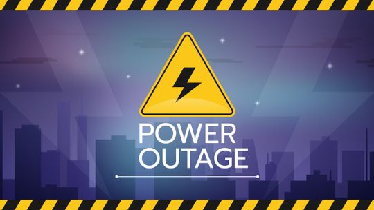 Power outage caused by equipment malfunction