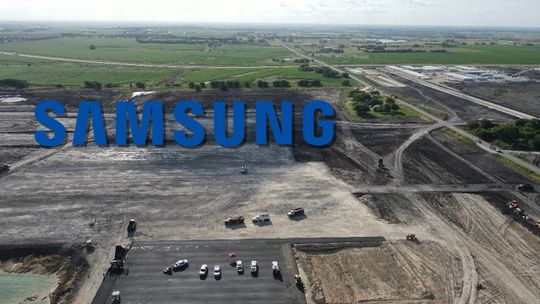 Construction continues at the site for a future Samsung Austin Semiconductor plant in this May photo.  Courtesy photo / Samsung