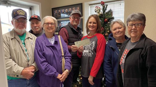 Prior to Christmas, the S.P.J.S.T. Lodge 29 in Taylor made a donation to the Taylor Fire Department’s Red Santa program. At the donation were Frankie Pustejovsky, Adolph Grieger, Mary Jane Pustejovsky, Jesse Pospisil, Fire Admin Michele Vrabel, Katherine Merka and Angie Malicoat. Not pictu...