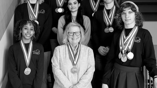 Taylor High School’s Academic Decathlon is heading to national competition after ranking third in Texas. Team members are Zane Talavera, Kenny Calvo, Jaden Rush, Anna McCulloch, Lluvia Allen-Correa, Sam Brown, Sami Pike-Hegar, Gabriella Howell, and Collin McGinnis. Photo by Tim Crow