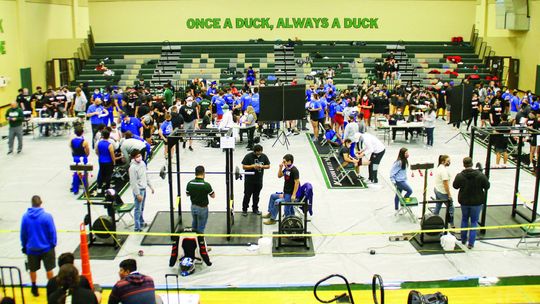 In 2021 Taylor High school played host to a powerlifting meet. Recently the Ducks hosted another powerlifting meet on Saturday, Jan. 16, in Taylor. Photo by Jason Hennington