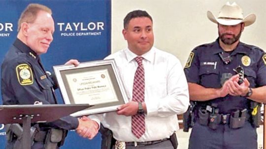 Taylor PD welcomes new officers, honors department heroes