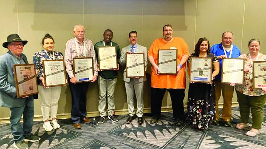 The Taylor Press was one of nine newspapers to win Sweepstakes in their respective division. Area Editor Jason Hennington accepted the award. Photo by Andrew Salmi