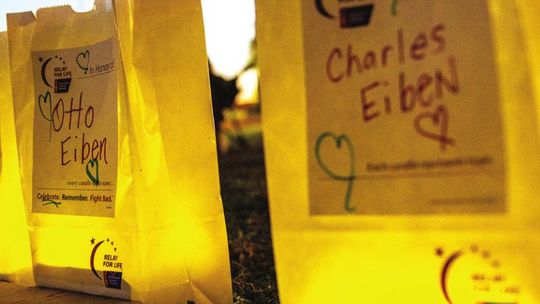 After sunset, luminaries were lit to shine light on Heritage Square. Photo by Mikeska Brands