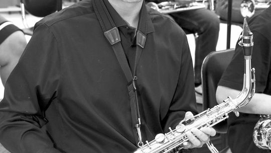 Kenny Calvo, Taylor High School saxophone player, has advanced to the 4A All-State Band. Photo by Tim Crow