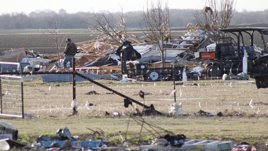 Tornado relief efforts will be available in Taylor this week at the Williamson County Expo Center.  Photo by Matt Hooks