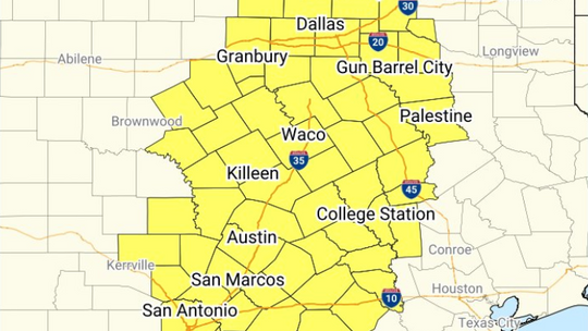 Williamson County is part of a tornado watch for Monday, March 21. Twitter / Austin/San AntonioNWS 