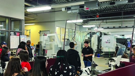 Texas State Technical College’s East Williamson County campus hosted more than 30 students from Taylor Middle School for a campus visit on Wednesday, Jan. 25. Photo courtesy of TSTC