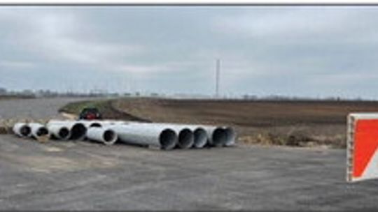 A new road has been built leading to Samsung’s semiconductor facility under construction in Taylor. Photo courtesy of TSTC