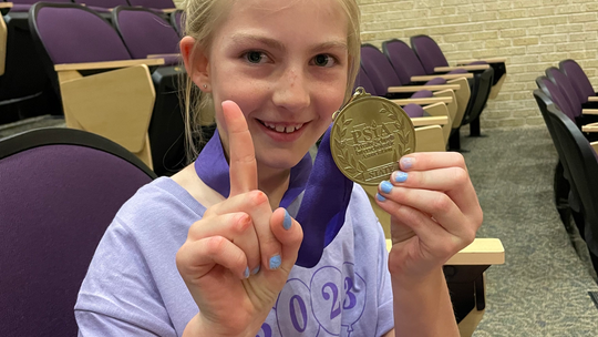 Taylor resident Bridget Weber won first place in Ready Writing at the Private Schools Interscholastic Association’s state competition at Texas Christian University in Fort Worth.