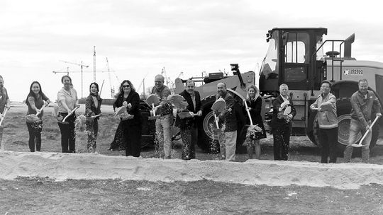 (From left) Brian LaBorde, Kristen Van Hoosier, Kim Sherer, Brenda Koke, Christen Eschberger, Mayor Brandt Rydell, Commissioner Russ Boles, Council Member Robert Garcia, Dana Harris, Tucker Ferguson, SangYun Moon, Matt Gold.