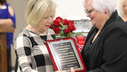 Moppy Miller (left) was named Outstanding Woman of the Year in 2022. She is the first person to be named Woman of the Year and Citizen of the Year at the same time. Photo by Jason Hennington